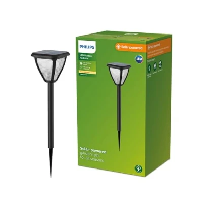 Imagen de Philips Lighting Luz para Iluminación Camino Vapora, alimentación solar, 1.5W, 2700K, negro, resistente a intemperie IP44