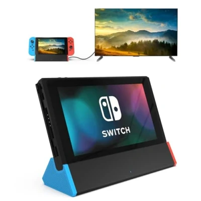 Imagen de SiWiQU Switch TV Dock, Dock Compatible con Nintendo Switch/Switch OLED 4K HDMI Tipo C 2xUSB Puerto, Base Repuesto Oficial Admite y Modo Escritorio
