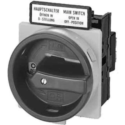 Imagen de Eaton T0 1 8200/EA/SVB Interruptor General, Polos, 20 A, Función de Parada Emergencia, 90, Bloqueable en posición 0, Montaje Empotrado, 7.4 cm x 6.5 10.1