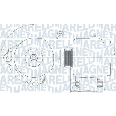 Imagen de MAGNETI MARELLI 063731992010 Alternador 14V 140A AUDI: A5 B8 Coupé, A4 Berlina, Sportback