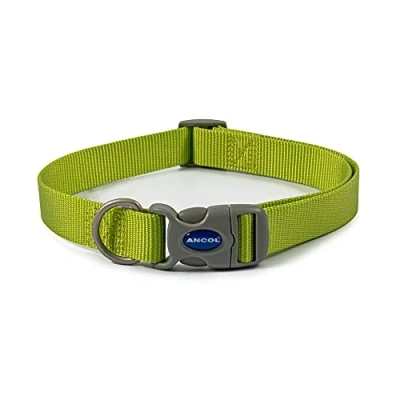 Imagen de Ancol Collar Ajustable Viva Quick Fit Lime. Tamaño del 5 9 para Adaptarse a 45 70 cm. Resistente la Intemperie.