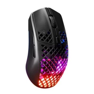 Imagen de Ratón gaming Steel Series Aerox 3 Wireless Onyx 2022, Inalámbrico, Resistente agua, Negro
