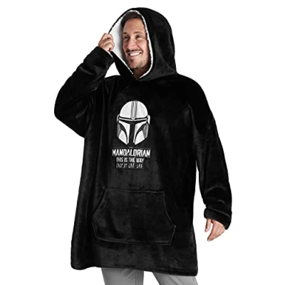 Imagen de Disney The Mandalorian Sudadera Manta Gigante para Hombre de Forro Polar Baby Yoda (Negro)