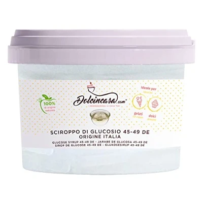 Imagen de Dolcincasa com Jarabe de Glucosa para Helados Dulces Postres 45 49 Dextrosa Equivalente Sustituto Azúcar Rico en Maltosa Líquido Purificado Paquete 500 gramos