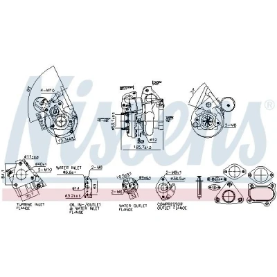 Imagen de NISSENS 93754 Turbocompresor de gases escape refrigerado con aceite, rerigerado por agua neumático NISSAN: Patrol GR 5 SUV
