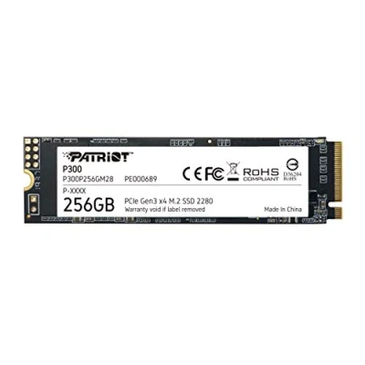 Imagen de Patriot P300 M.2 PCIe Gen 3 x4 256GB SSD NVMe de bajo Consumo P300P256GM28 Velocidad Lectura hasta 1700 MB/s y Escritura 1100
