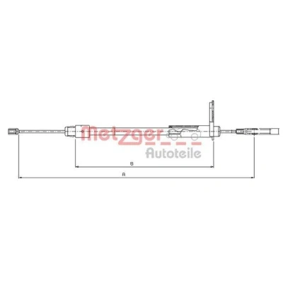 Imagen de METZGER 10.9434 Cable de Freno Mano Atrás izquierda 925/805 Discos COFLE MERCEDES BENZ: Clase C Berlina, CLK Coupé