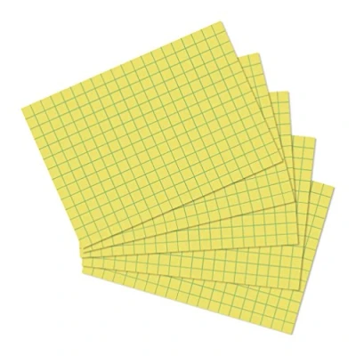 Imagen de Herlitz 10901445 Fichas (A6, cuadriculadas, 100 unidades), color amarillo