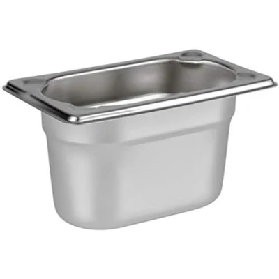 Imagen de APS 81504 Recipiente GN 1/9, acero inoxidable Gastronorm, dimensiones 175 x 105 mm/altura 100 mm/volumen 1,0 litros
