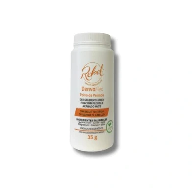 Imagen de Rebel Denvoflex Polvo de Peinado 35 g 70 Aporta Grosor, Volumen y Densidad Aspecto Natural Mate Ingredientes Saludables Vegano