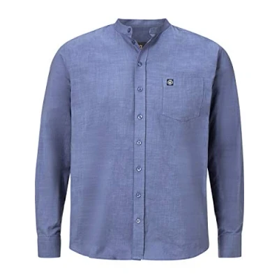 Imagen de Jan Vanderstorm Camisa de cuello alto para hombre Kallu, azul, XL