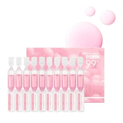 Imagen de medicube Salmon DNA PDRN Pink One Day Serum 99% Intensive Ampolla Colágeno, Glutatión, Ácido Hialurónico Mejora la Radiancia de piel Cuidado coreano, 0.5g