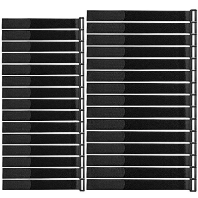 Imagen de FULARR 30Pcs Ataduras de Cable, Cable Correas Set, Reutilizables Ties, Gancho Bucle Correas, Organizador, 2 Tamaños Diferentes (20x2cm, 30x2cm) Negro