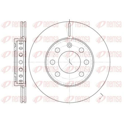 Imagen de REMSA 6595.00 Disco de freno Eje delantero 239, 239 15 6 ventilado AUDI: A2, VOLKSWAGEN: Lupo / 3L