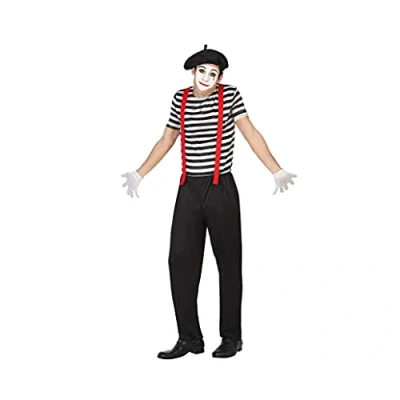 Imagen de Atosa disfraz mimo hombre adulto blanco negro M