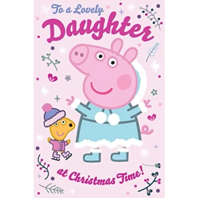 Imagen de Danilo Promotions Tarjeta de Navidad oficial Peppa Pig para hija, multicolor, PGX06
