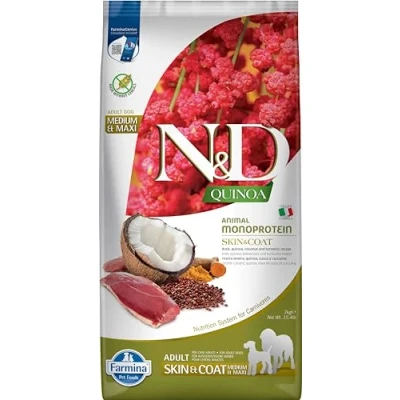 Imagen de FARMINA ND Dog Quinoa Skin Coat Pato Med/Maxi 7KG