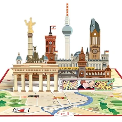 Imagen de papercrush® tarjeta pop up de Berlín, vale especial o regalo dinero para viaje en 3D vales hotel cumpleaños, idea un urbano Alemania