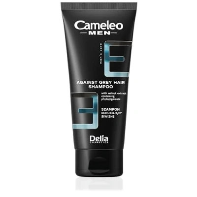 Imagen de Cameleo Men Champú Contra el Cabello Gris Extracto Natural de Avellana Protección del Color Refresca y Limpia Cuero Cabelludo 150 ml