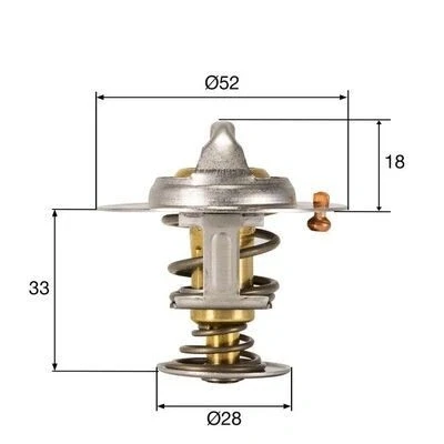 Imagen de MAHLE ORIGINAL TX 327 92D Termostato, refrigerante 92 52 con junta FORD: FOCUS 3, Mondeo 5, C Max 2