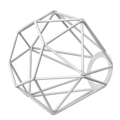 Imagen de ledscom.de pantalla de jaula, blanca, 155mm Ø, lámpara, repuesto, lámpara colgante, metálica,