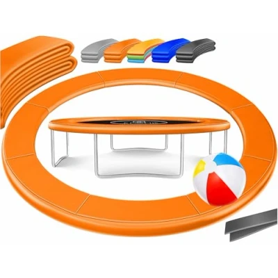 Imagen de KESSER® Funda de Borde trampolín, 30 cm Ancho, Resorte 100% Resistente a los Rayos UV, Ø 305 cm, Naranja