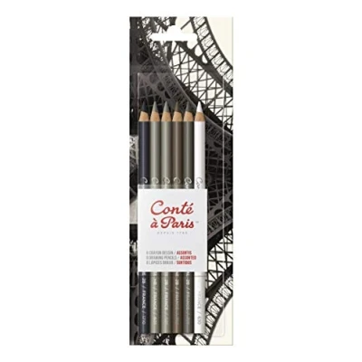 Imagen de Conté à Paris Set de 6 lápices dibujo, multicolor