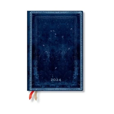 Imagen de Inkblot (Old Leather Collection) Midi Verso 12 month Dayplanner 2024