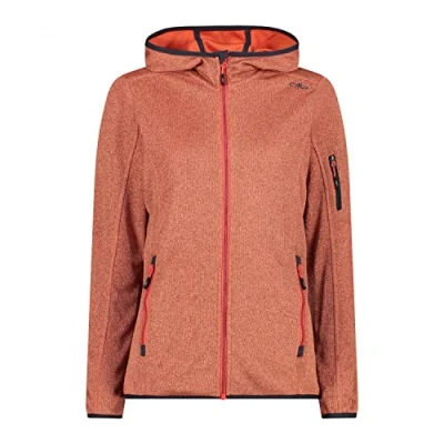 Imagen de CMP Chaqueta de mujer Knit Tech con capucha fija, Mechero Campari, S