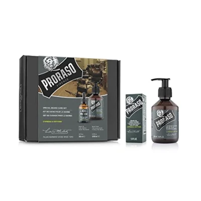 Imagen de Proraso Pack Aceite para Barba + Champú Cypress &amp; Vetyver