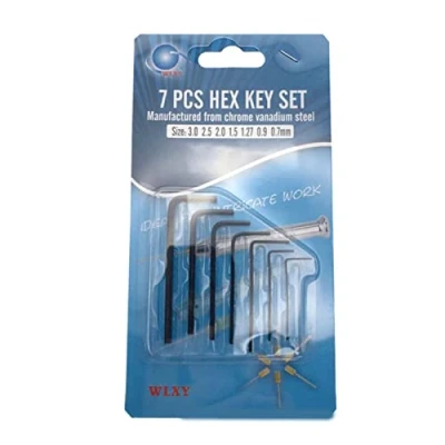 Imagen de NYCEMAKEUP juego de 7 llaves Allen hexagonales 0,7 mm a 3 para llaves, destornilladores, herramientas métricas y estándar