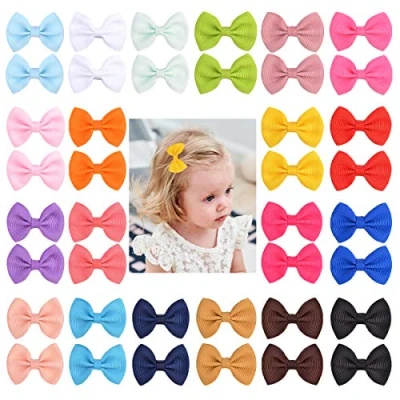 Imagen de 40 unidades de 4,8 cm para el pelo las niñas y bebés, mini pasadores grogrén, accesorios niños bebés