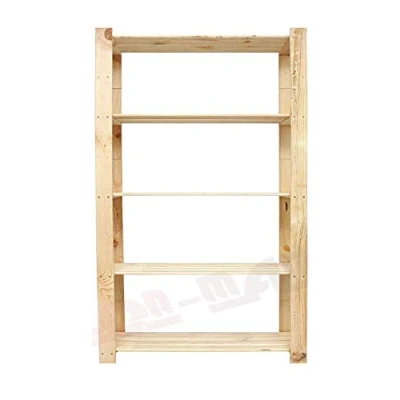 Imagen de Len Mar.de B 28 Estantería de Madera Maciza, 5 estantes, 170 x 90 40 cm