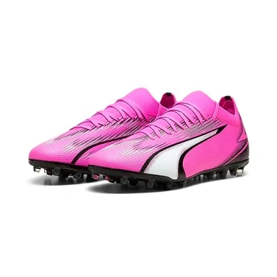Imagen de PUMA Ultra Match MG, Soccer Shoe Hombre, Poison Pink White Black, 43 EU