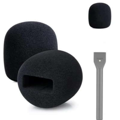 Imagen de Saidbuds Fundas de esponja espuma para micrófono DJI Mic 2, Rode Wireless GO II, (negro)