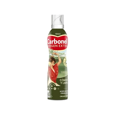 Imagen de Carbonell Aceite de Oliva Virgen Extra Spray, con Sabor Frutado y Ligero Toque Amargor, para Uso Frío como Ensaladas Tostadas Spray 200 ml