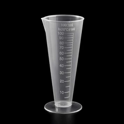 Imagen de Vaso medidor triangular de 100 ml, base redonda para pintura, resina, epoxi, arte, cocina, ml
