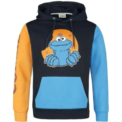 Imagen de Barrio Sesamo Monstruo de Las Galletas Hombre Sudadera con Capucha Multicolor 3XL