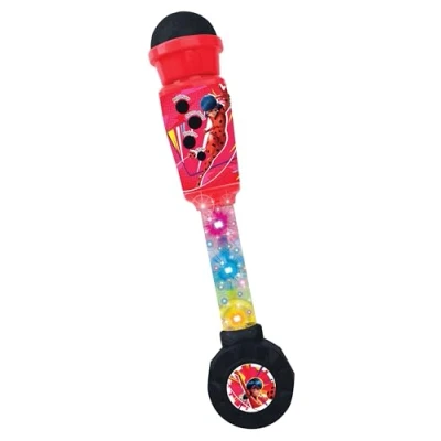 Imagen de Lexibook MIC90MI Miraculous Microfóno niños, Juguete Musical, Altavoz Integrado, Efectos Luminosos, Enchufe Cable de Entrada Auxiliar, Rojo/Negro, Color Multicolores, Klein