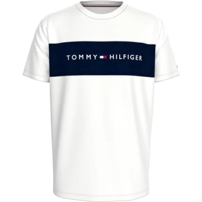Imagen de Tommy Hilfiger Original Colourblocked Camiseta de pijama, Hombre, Talla: Small, White