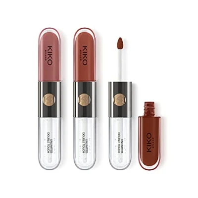 Imagen de KIKO Milano Unlimited Double Touch Lipstick Kit De Labios Compuesto 3 Labiales Líquidos En Dos Pasos