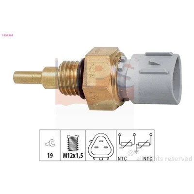 Imagen de EPS 1.830.368 Sensor de Temperatura del Refrigerante Made in Italy OE Equivalent TOYOTA: Yaris I Hatchback, HIACE 4 Kasten, Starlet V Hatchback