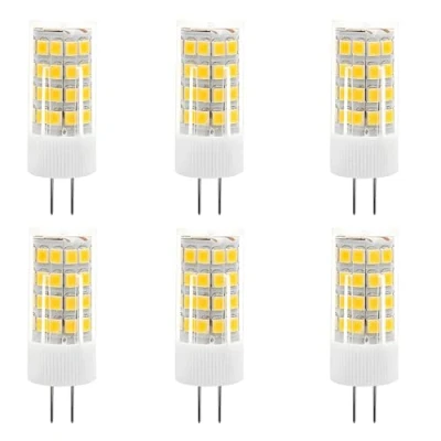 Imagen de 6X G4 Bombilla de LED 5W Lámpara 51 SMD 2835LEDs Blanco cálido 3000K Iluminación Super Brillante 500LM Bulb AC/DC12V