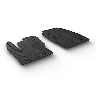 Imagen de Gledring 0560 Juego de alfombrillas suelo Caucho 2 negro 750mm 550mm FORD: Transit Connect V408 Furgoneta