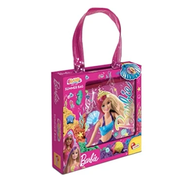 Imagen de Liscianigiochi Lisciani Barbie Glitter Summer Shopper Bolsita de Mar con 500 g Arena Mágica Brillante diferentes colores Juego creativo para niñas a partir 3 años, sandy colorando año (91959)