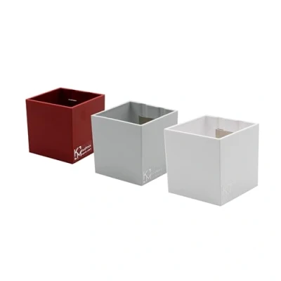 Imagen de KalaMitica Juego de 3 cubos Magnéticos 6,5 cm Hielo, rojo, blanco Contenedores o Porta Macetas con Imán Potente para Pizarras Magnéticas Pared