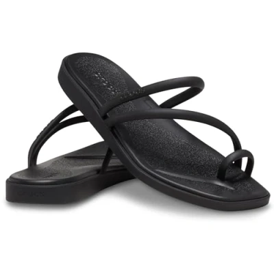 Imagen de Crocs Miami Toe Loop Sandal, Sandalia Mujer, Black, 35 EU