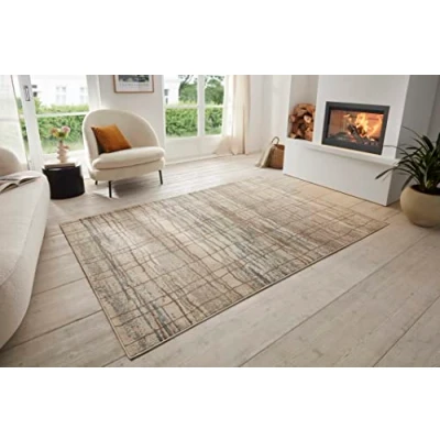 Imagen de Hanse Home Alfombra de diseño Jord Tejido plano estilo vintage abstracto moderno patrón geométrico, certificado Öko Tex salón para comedor, habitación los niños, juvenil,