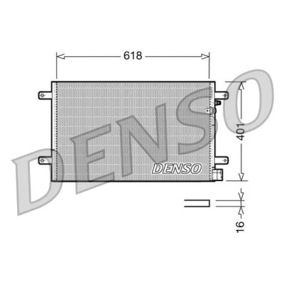 Imagen de DENSO DCN02006 Condensador sin secador 401x618x16 R 134 a 401 AUDI: A4 B7 Berlina, B6 Avant, B8 SEAT: Exeo Berlina
