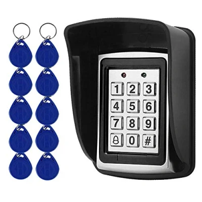 Imagen de YAVIS Controlador RFID de Control Acceso Teclado Impermeable, Apto Para Sistema Entrada Una Sola Puerta, + 10 llaves 125 KHz, Cubierta Compatible con 1000 Usuarios